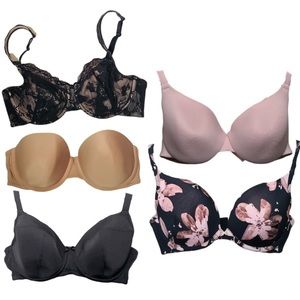 Cacique Bra Lot 38C Boost Plunge TShirt Balconette